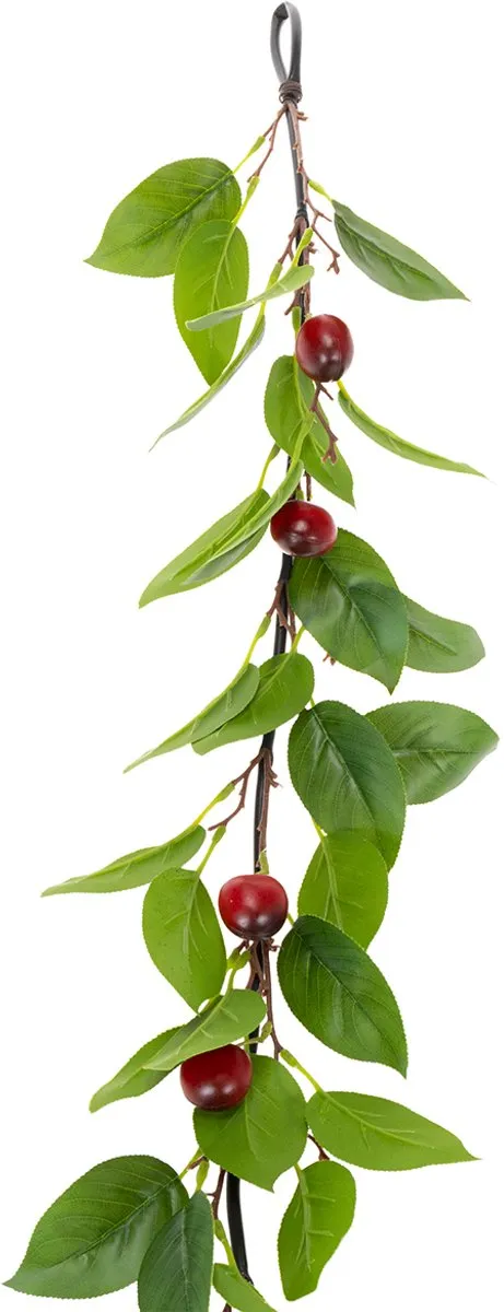Kunstmatige slinger met kersen. Perfect voor een natuurlijke kamerdeco