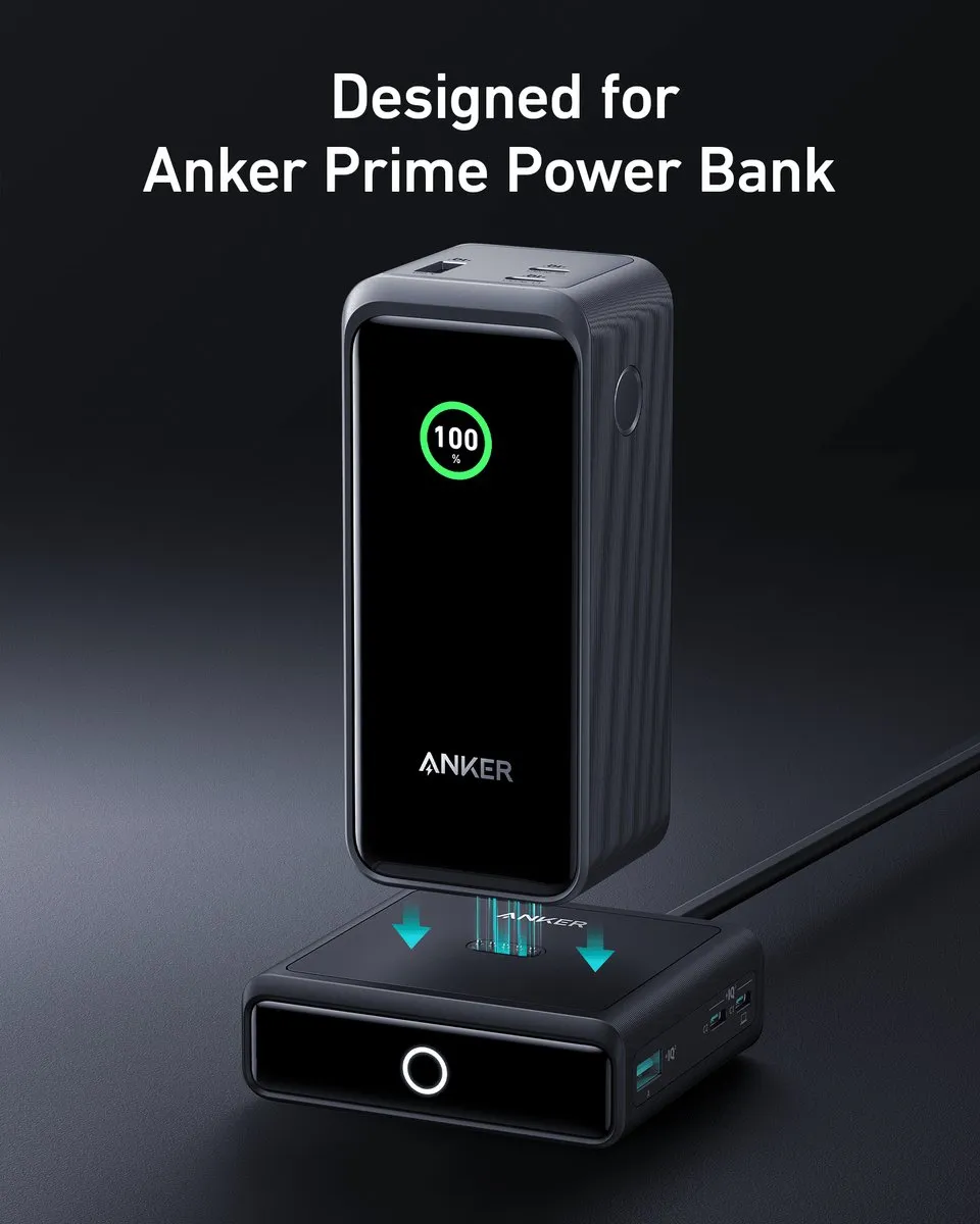 Anker Charging 100W Oplaadbasis A1902311 - 4 Poorten - Zwart