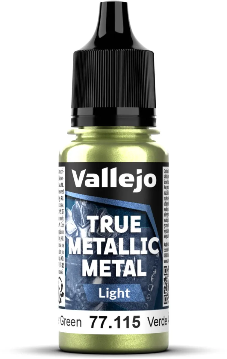 Vallejo Hobbyverf Acryl True Metallic Light Amber Groen 18ml