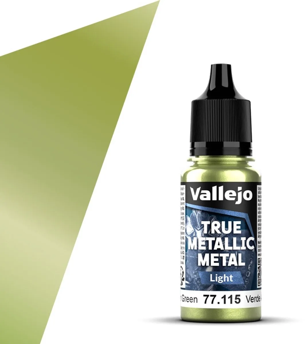 Vallejo Hobbyverf Acryl True Metallic Light Amber Groen 18ml