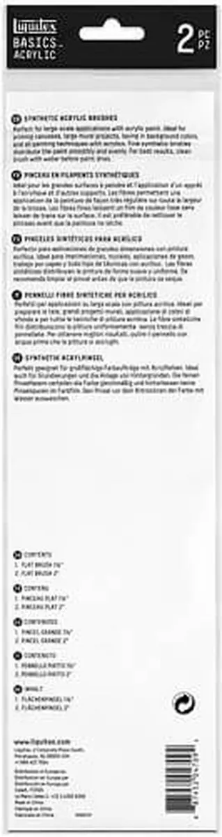 Liquitex Basics Extra Large Penselen Set - 2 Stuks