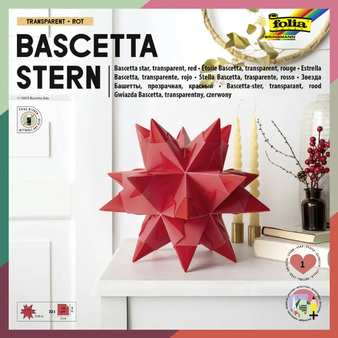 Folia Vouwbladen Bascetta-ster 200x200mm