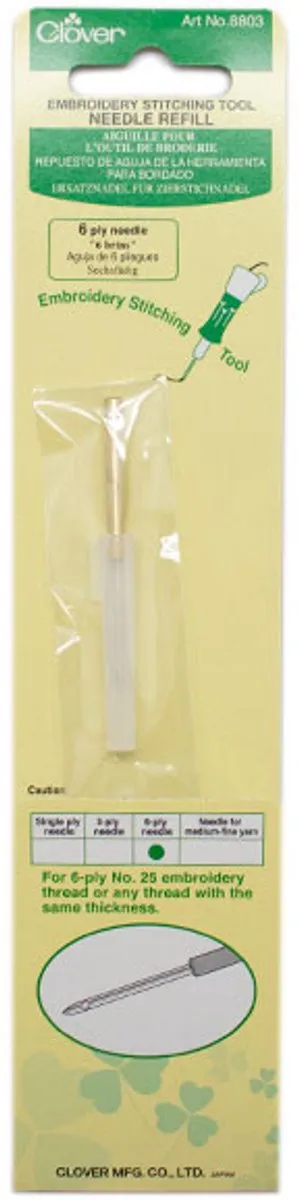 Clover Punchnaald 6-draads (6-ply) - navulling