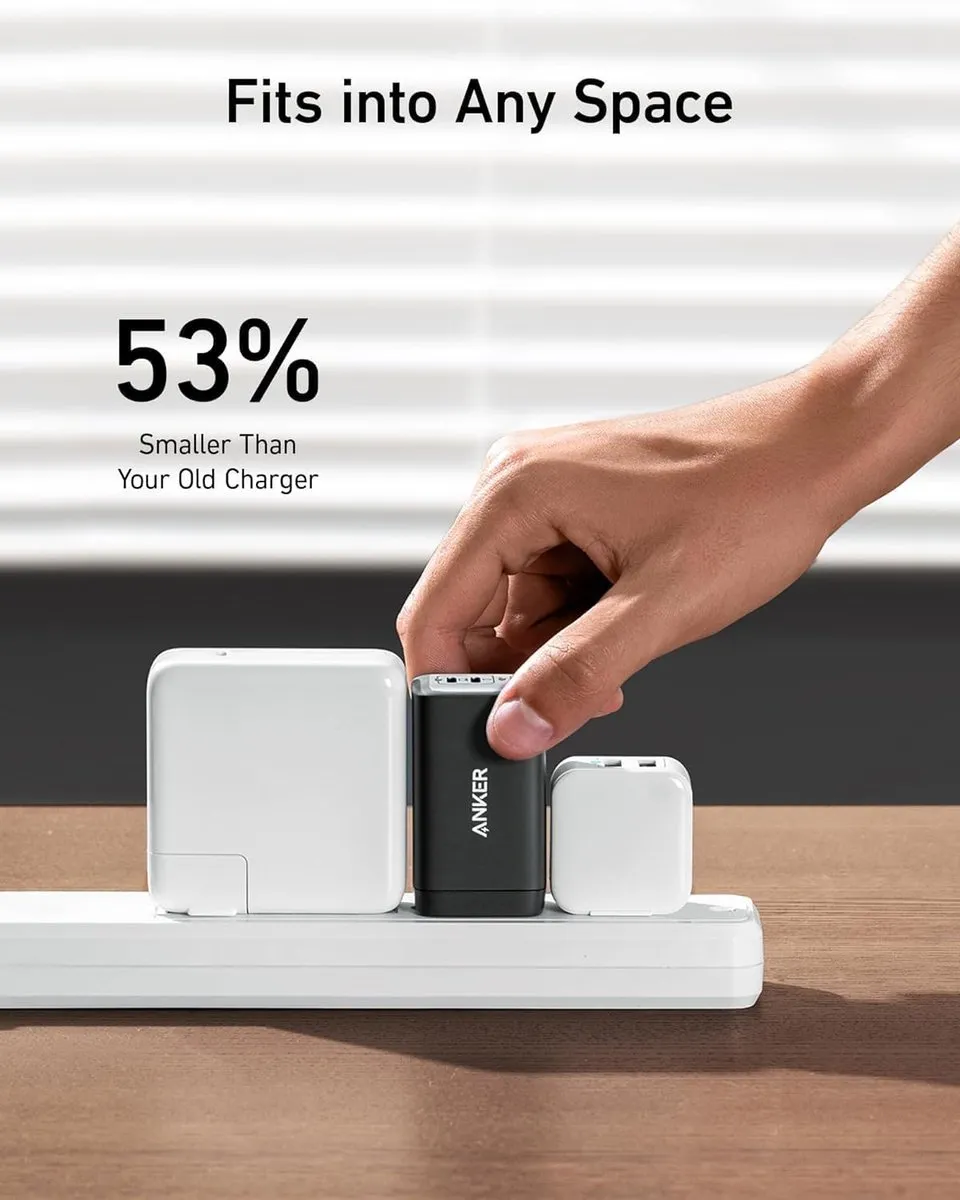 Anker Nano II 735 USB-C Oplader 65W - 3 Poorten Wit