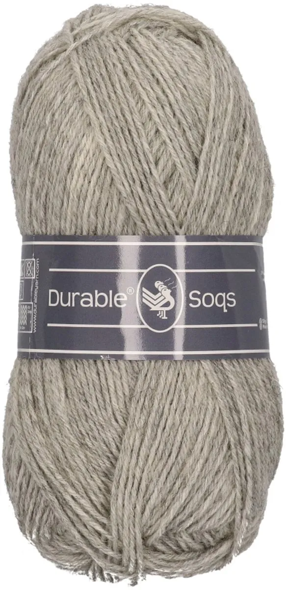Durable Soqs 2233 - 2 Stuks - Wit/Grijs