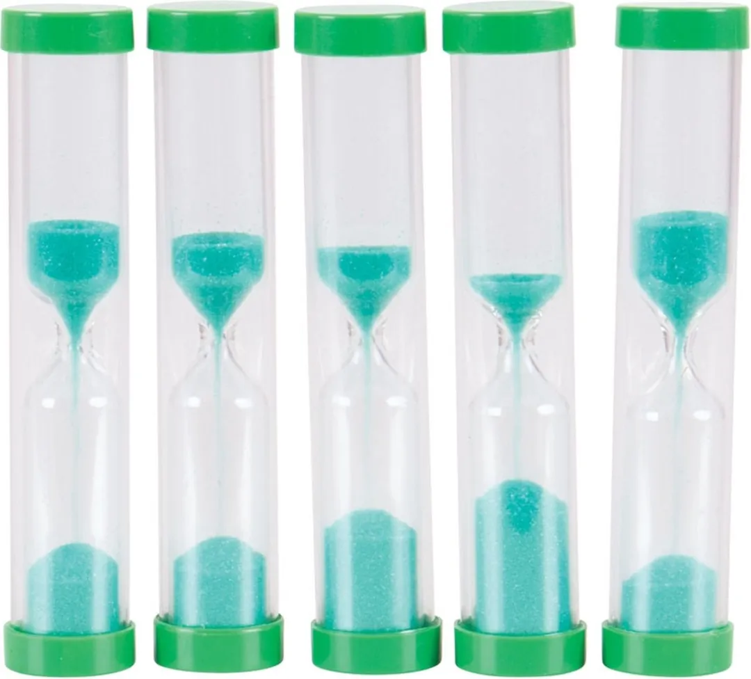 Bigjigs zandloper 1 Minuut Timer (Set van 5)