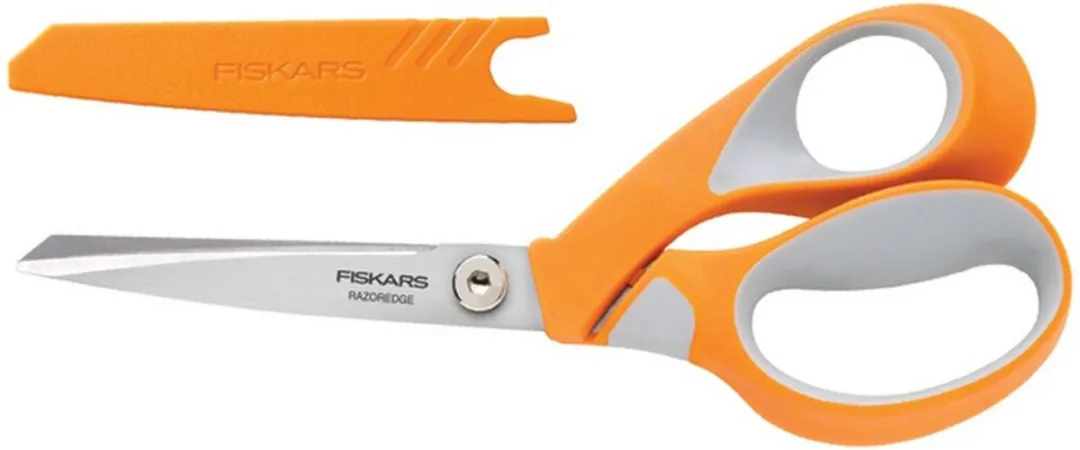 Fiskars RazorEdge Stofschaar 21cm - Oranje