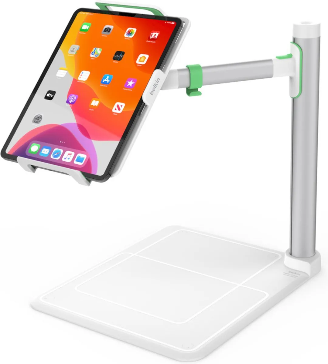 Belkin Tablet Stage EDC001 Tablet Houder - 12.9" - Wit/Zilver - afbeelding 6 van 6