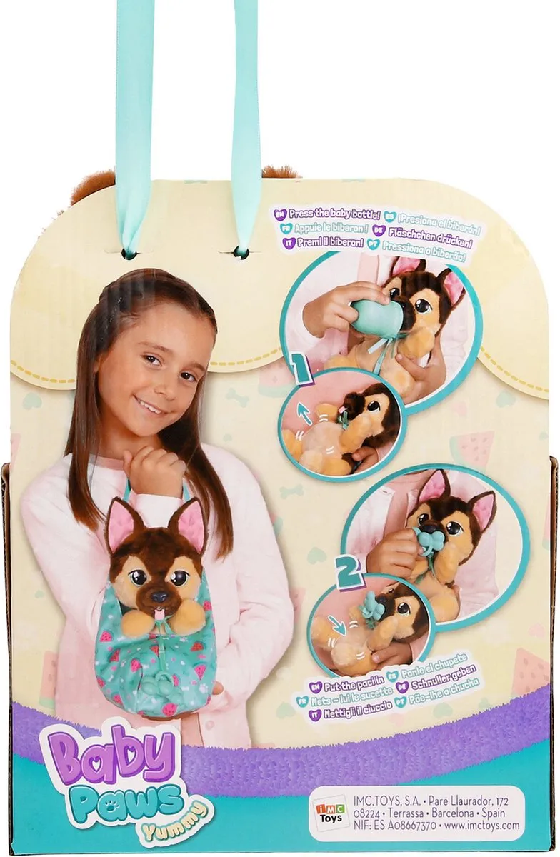 Baby Paws Yummy Duitse Herder - Interactieve pluchen knuffel