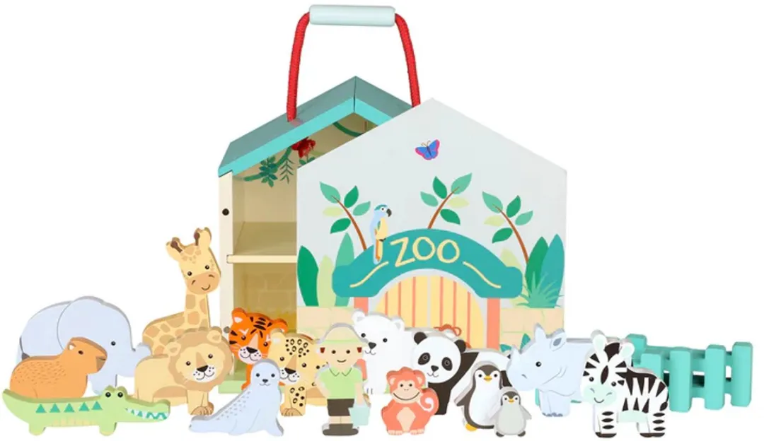 Orange Tree Toys OTT11884 Houten Zoo Playset