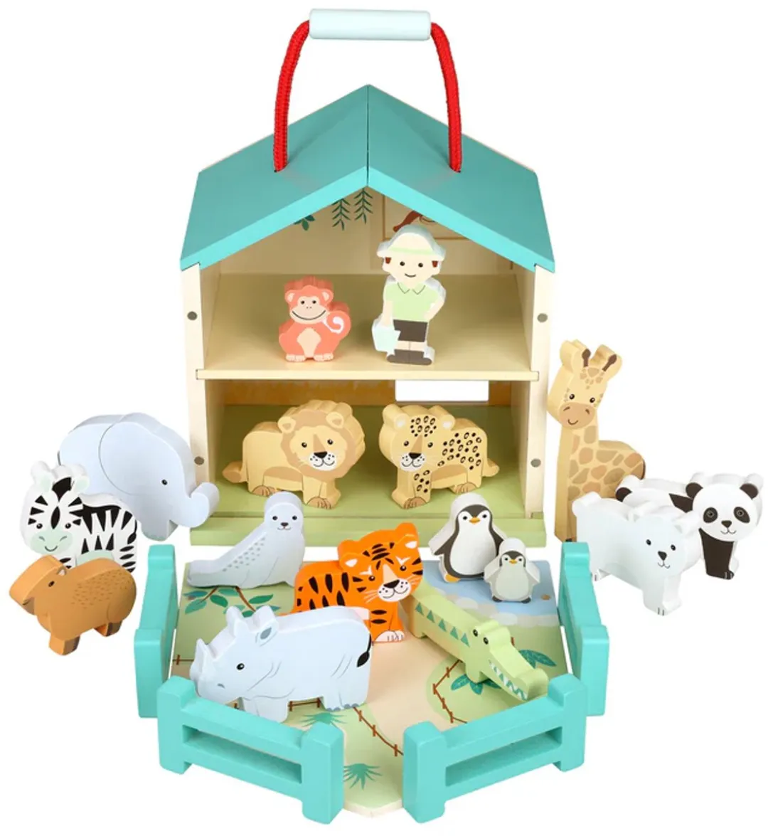 Orange Tree Toys OTT11884 Houten Zoo Playset - Multicolor