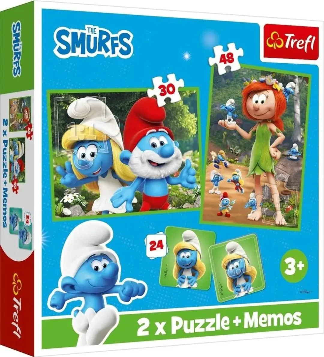 Trefl Smurfen 2-in-1 Puzzel & Memory