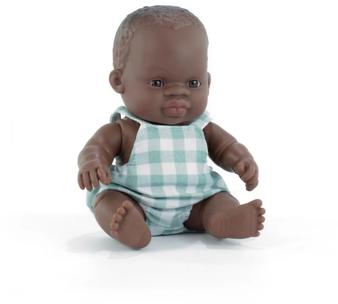Miniland Babypop Afrikaanse jongen 21cm