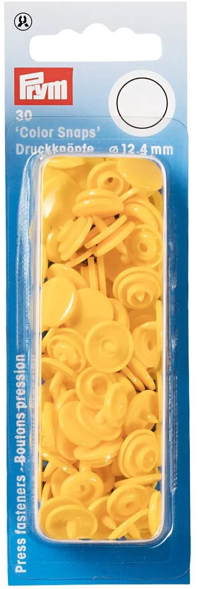 Prym Drukknoop ColorSnaps 12,4mm Geel - 30 Stuks