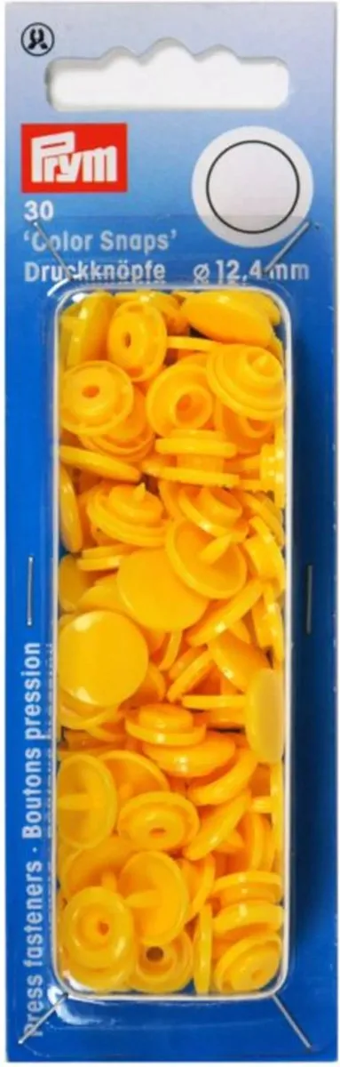 Prym Drukknoop ColorSnaps 12,4mm Geel - 30 Stuks