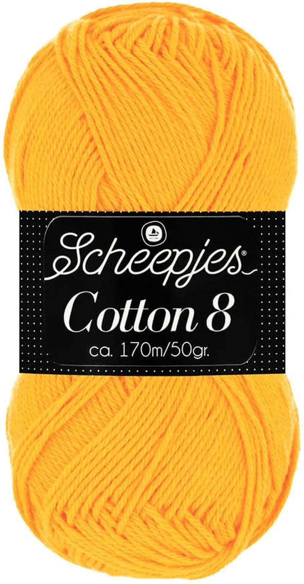 Scheepjes Cotton 8 Geel 50g