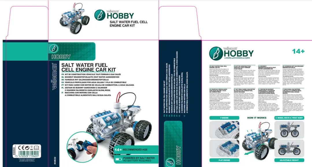 Velleman KSR22 Brandstofcelauto Robotkit - STEM Speelgoed
