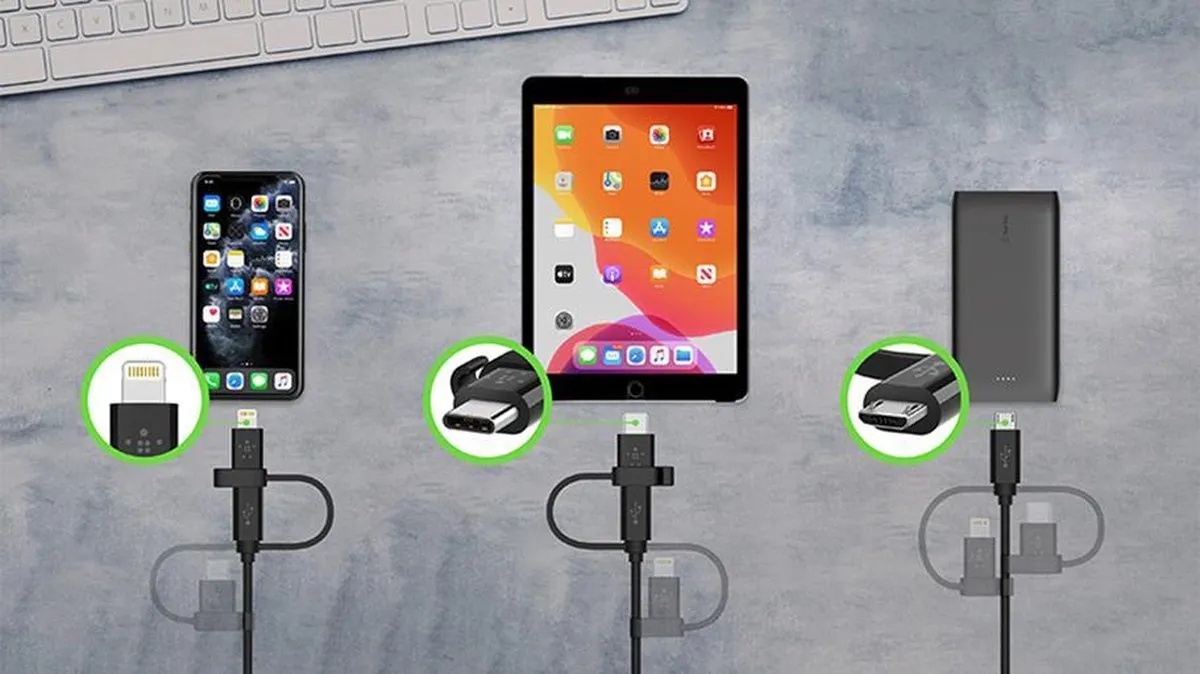 Belkin BOOST↑CHARGE Universele USB-kabel CAC001bt1MBK - 1m - Zwart