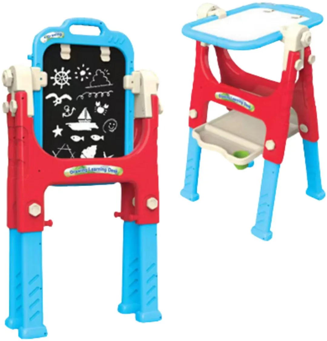 Lean Toys Leerbord 5-in-1 Tekentafel - A4 - Blauw/Rood
