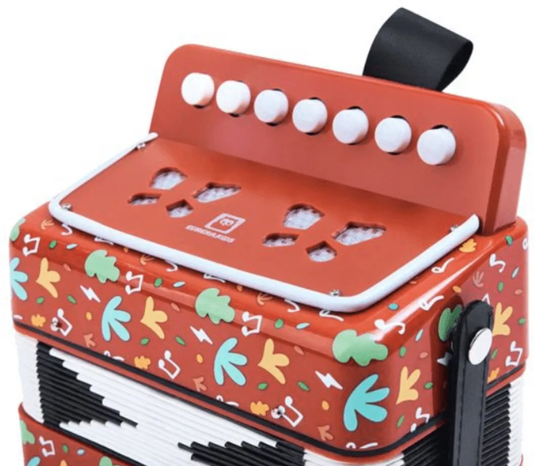 Eurekakids Little Accordeon - 7 Muziekknoppen Rood