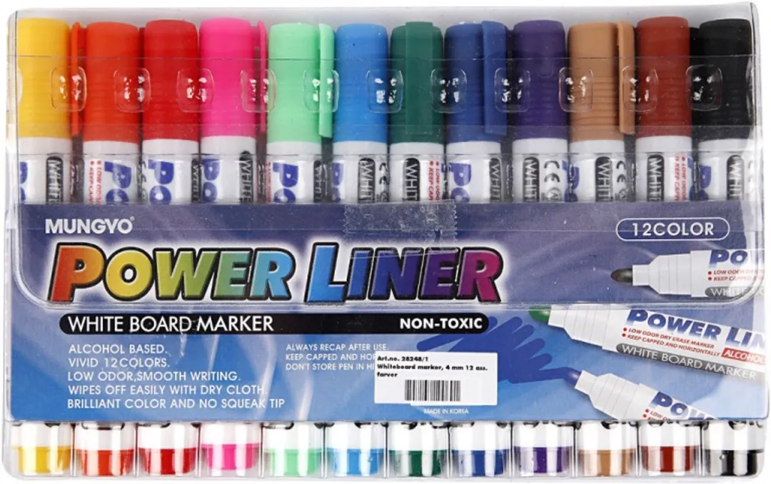 Creativ Company Powerliner Whiteboardstiften - 12 Stuks
