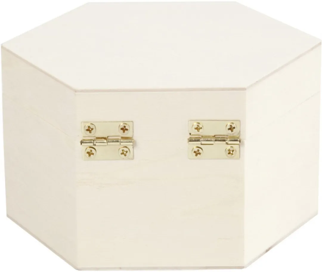 Creativ Company Houten Doos Hexagon 12x7cm - Bruin