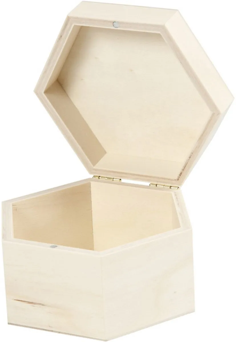 Creativ Company Houten Doos Hexagon 12x7cm