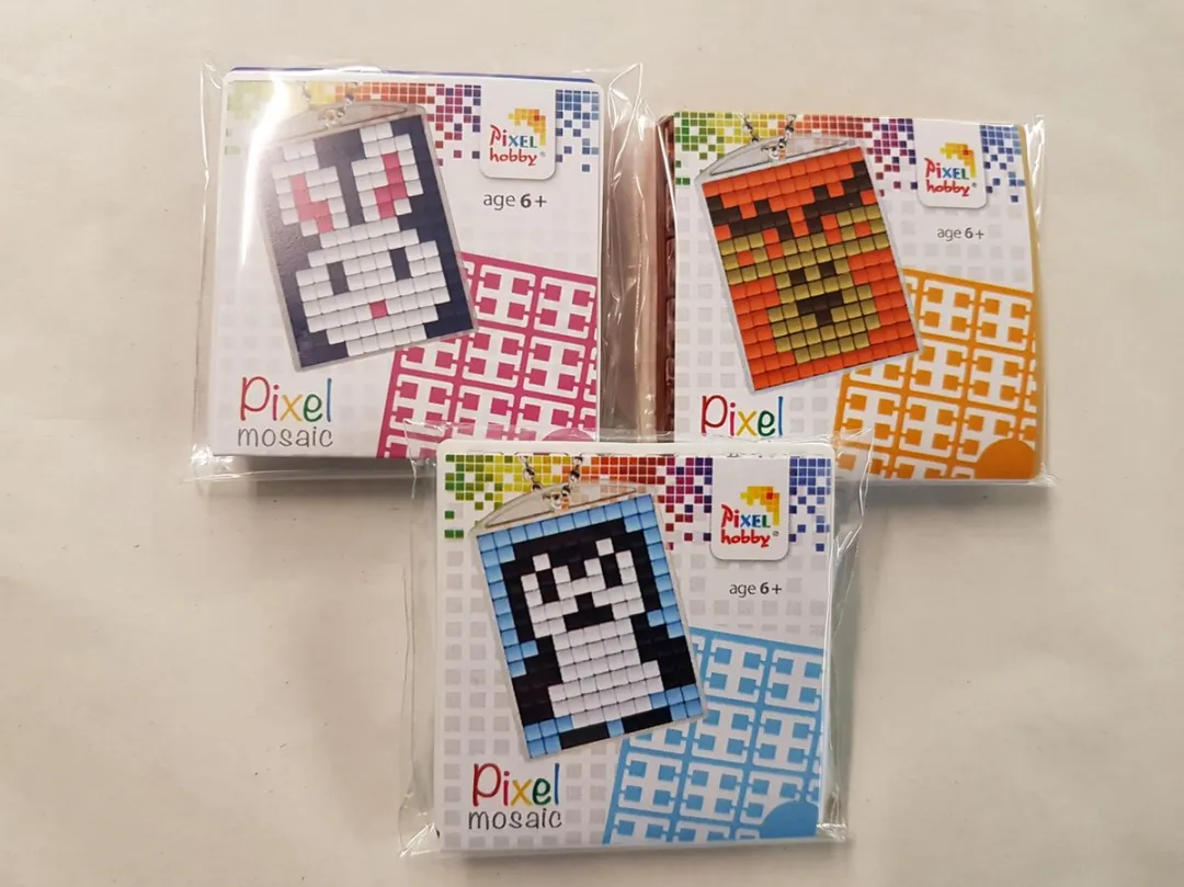 Pixelhobby Medaillons Set 3x Pinguïn-Konijn-Rendier