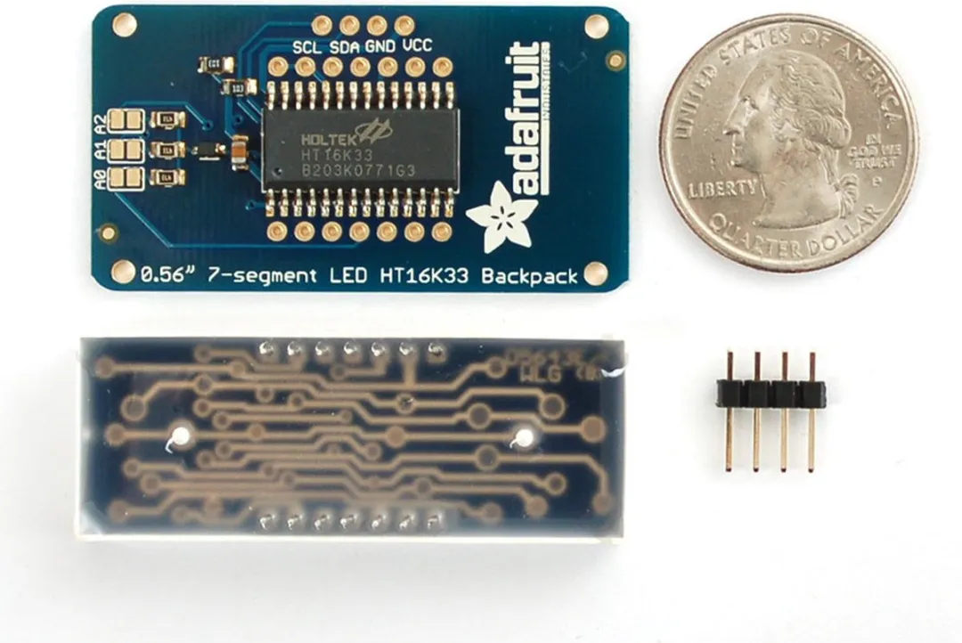 Adafruit 0.56 inch 4-Digit 7-Segment Display I2C Backpack - Wit