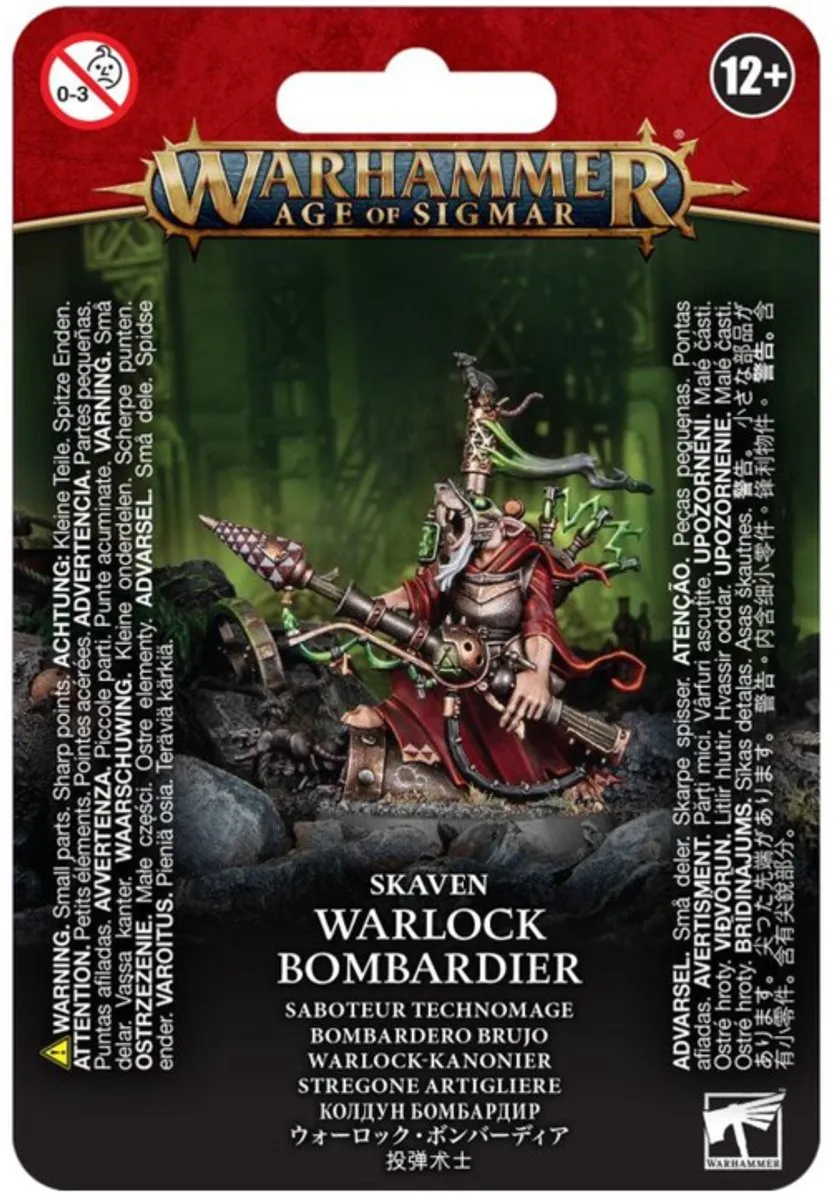 Games Workshop Age of Sigmar Skaven Warlock Bombardier - 9 Onderdelen
