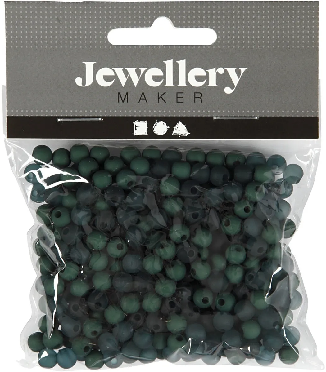 Creativ Company Plastic Kralen 6mm Flessengroen - 150 Stuks