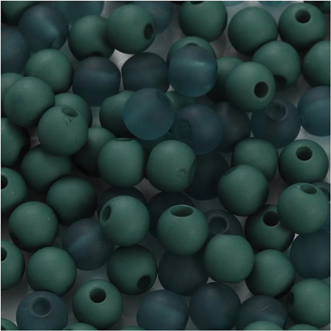 Creativ Company Plastic Kralen 6mm Flessengroen - 150 Stuks