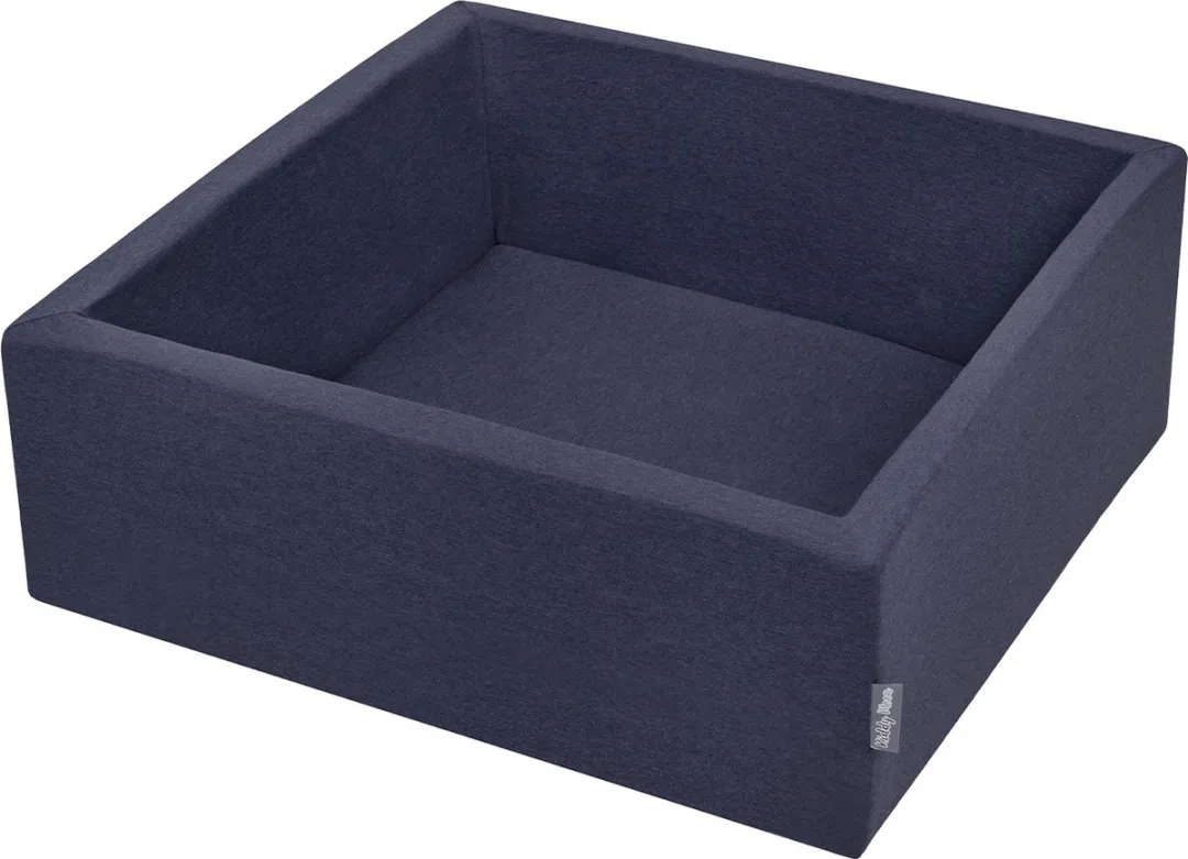 KiddyMoon Ballenbak 90x30cm - 300 Ballen ∅7cm - Donkerblauw