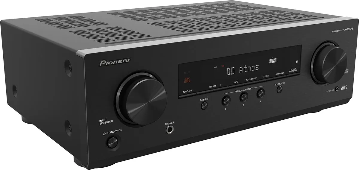 Pioneer VSX-535D - 5x 80W, HDMI 2.1 (4in/1out), 8K, DAB+, MCACC, Bluetooth