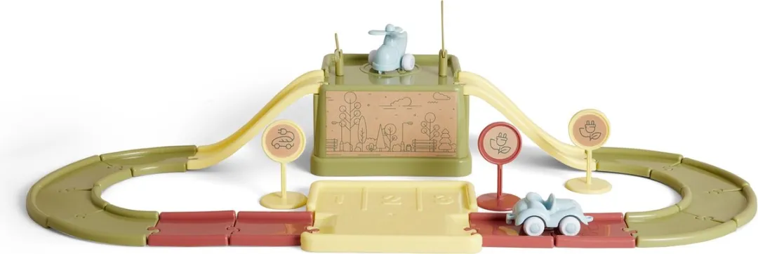 Viking Toys Ecoline - Stratenset met laadstation