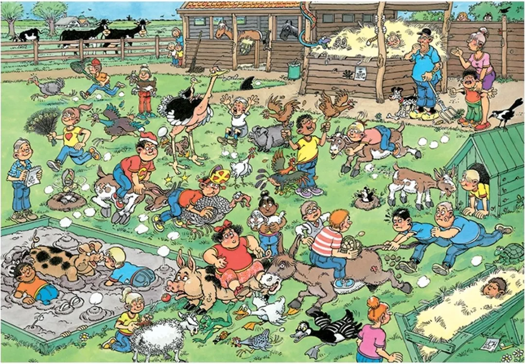 Jan van Haasteren Junior De Kinderboerderij puzzel - 360 stukjes - Kinderpuzzel