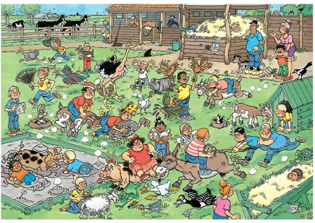 Jan van Haasteren Junior De Kinderboerderij puzzel - 360 stukjes - Kinderpuzzel