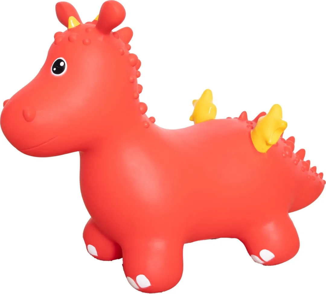 VTOYZ JUMPY Draak Skippybal - 100 kg - Rood - Incl. pomp