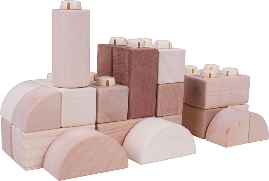 BIGJIGS Click Blocks Houten Klikblokken 100-delig