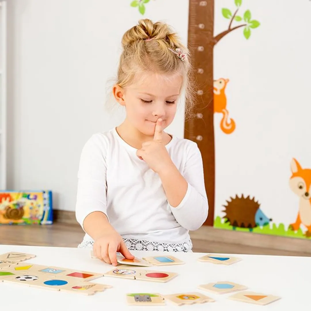 Beleduc Houten Cognitopuzzel Vormen - 35 Stuks - Multicolor