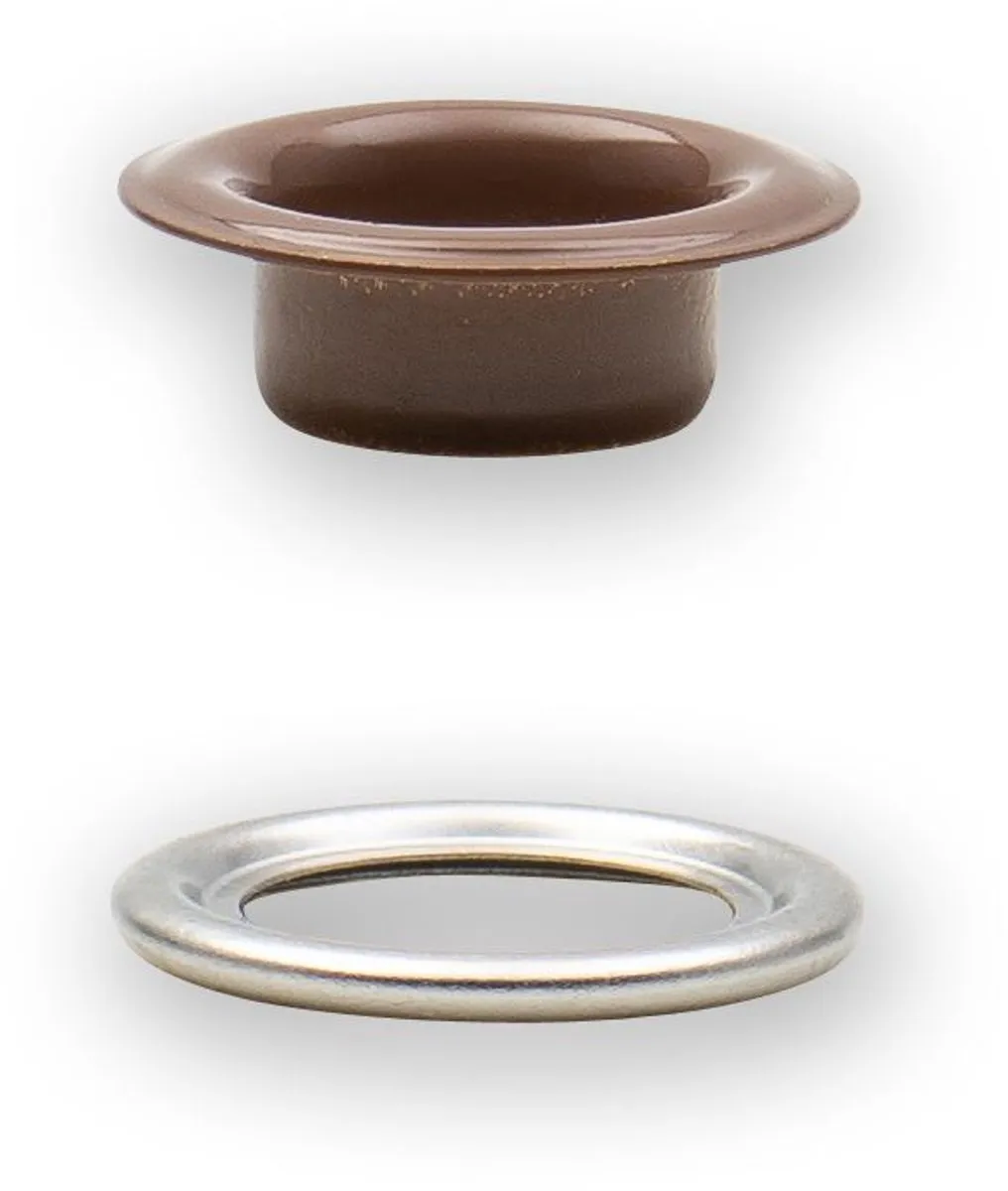 Prym Ringen met schijven 11mm Donkerbruin - 20 Stuks