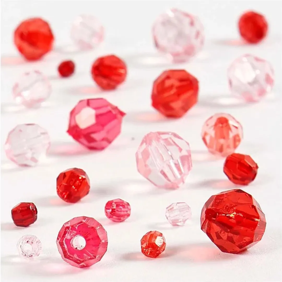 Creativ Company Plastic Facet Kralenmix 170 Stuks - Rood