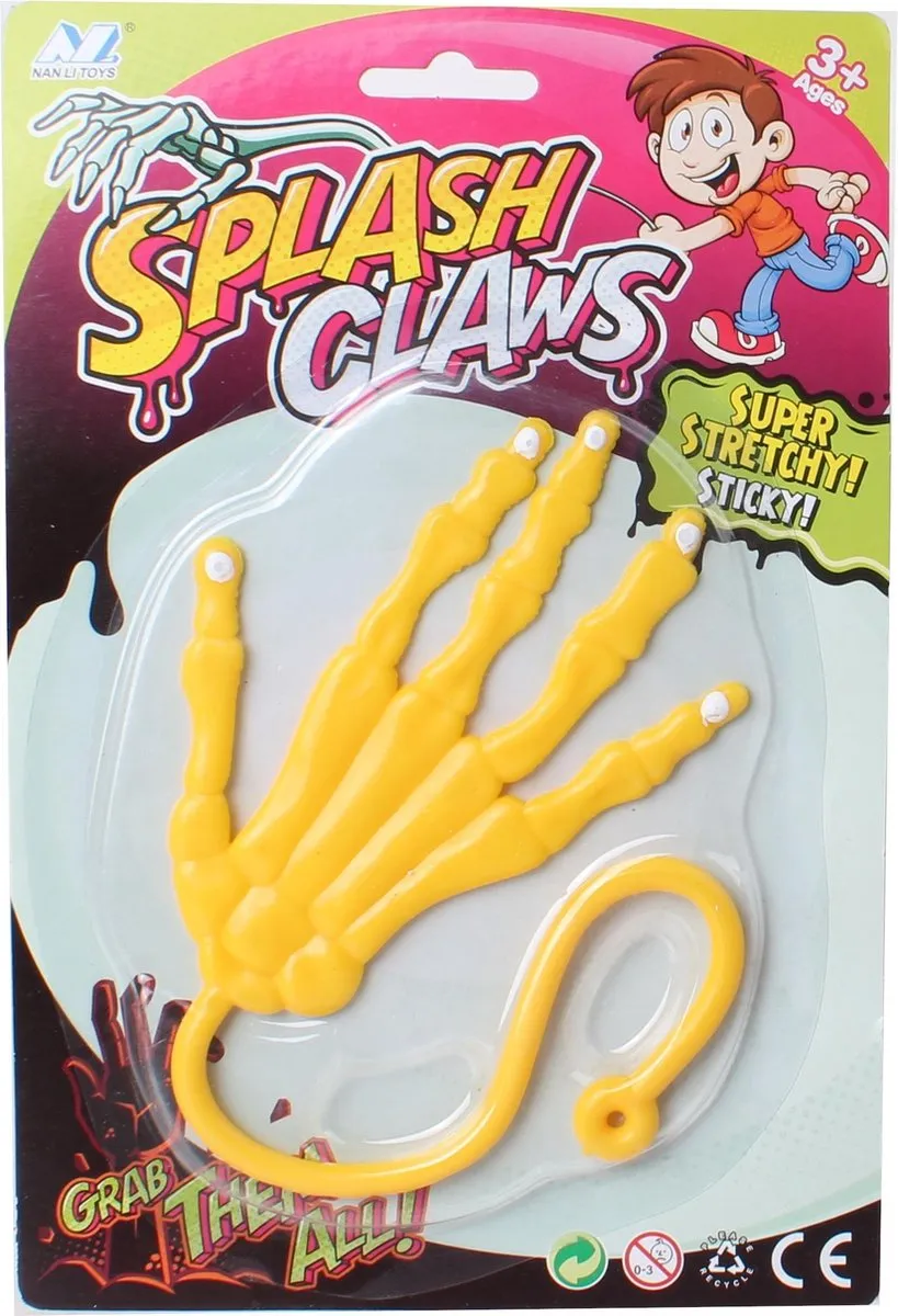 Jonotoys Plakhand Splash Claws 11cm - Geel