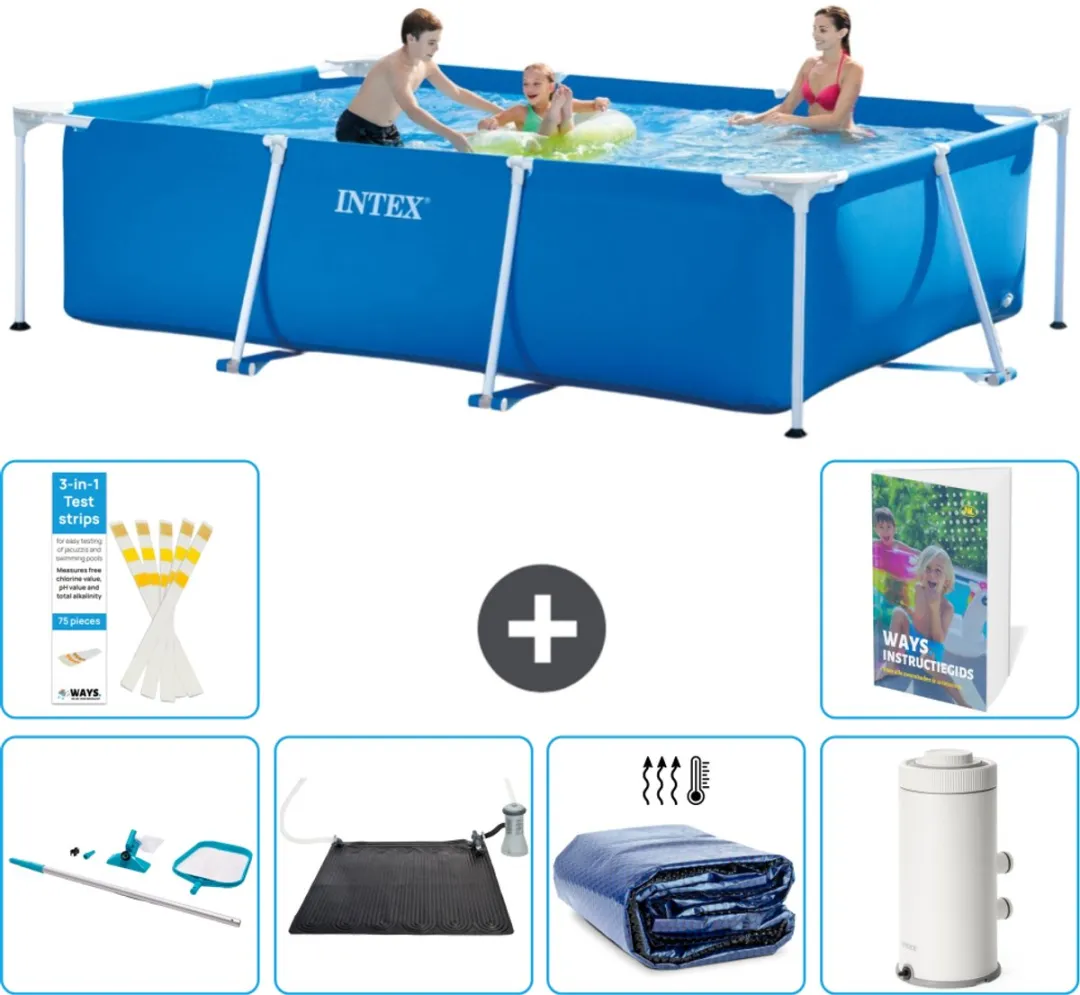 Intex Rechthoekig Frame Zwembad 300x200x75cm Blauw