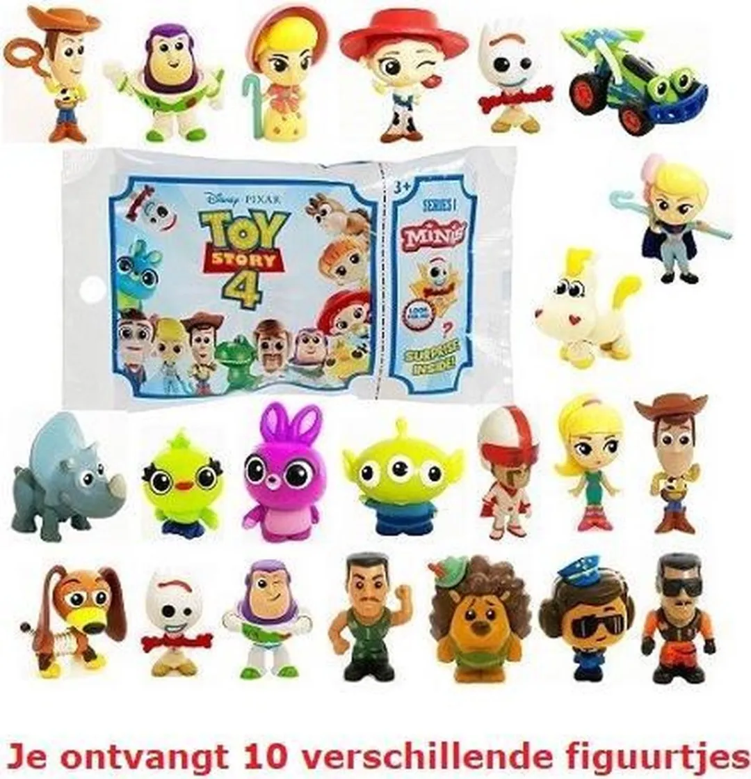 Speelset van 12 verschillende Toy Story 4 figuurtjes (ca. 4 cm)