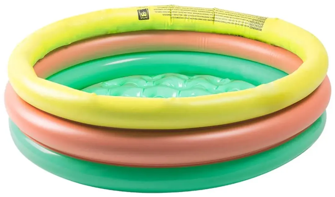 Eurekakids Opblaasbaar Zwembad Voor Kinderen Met 3 Ringen-hallo Zomer Geel