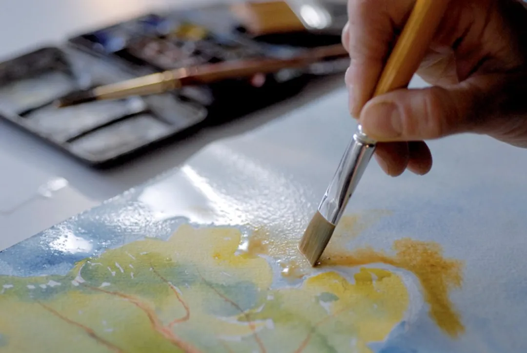 Montval aquarelpapier, wit met fijne korrel 300 g/m², ft A3, blok met 12 vellen