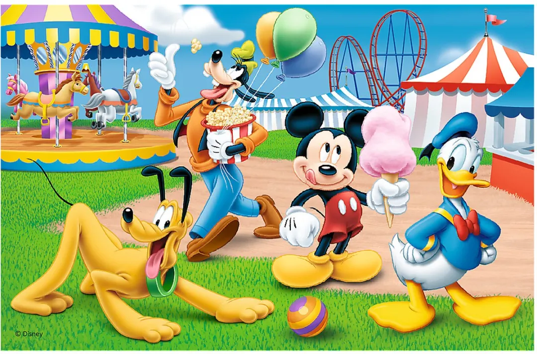 Trefl Mini Puzzel Mickey Mouse Dag met Vrienden 54 Stukjes - Meerkleurig