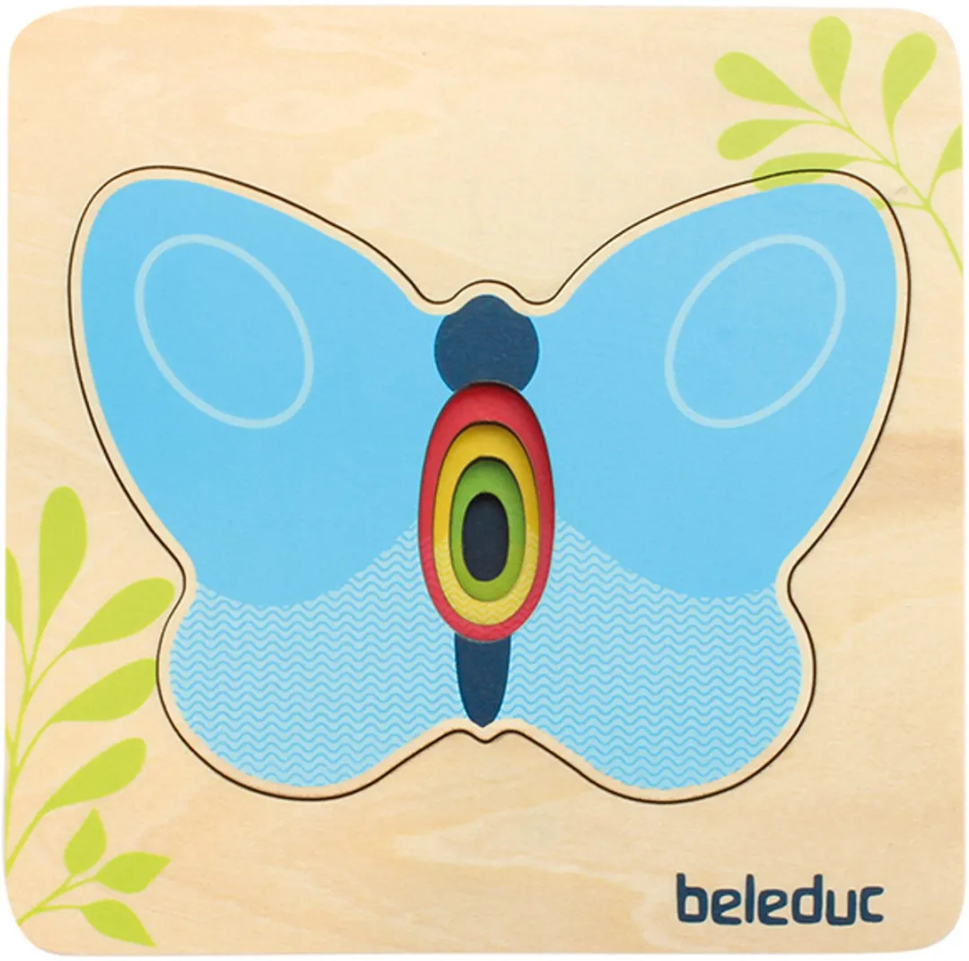 Beleduc Vlinder Houten Lagenpuzzel