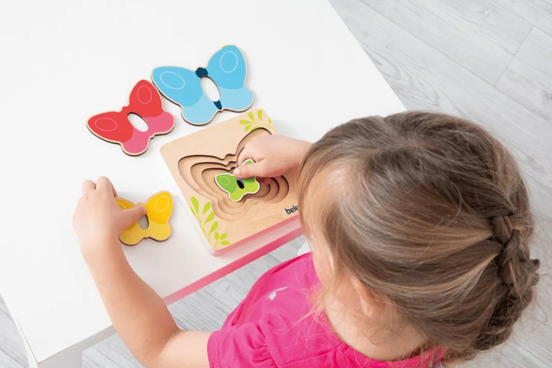 Beleduc Vlinder Houten Lagenpuzzel - Multicolor